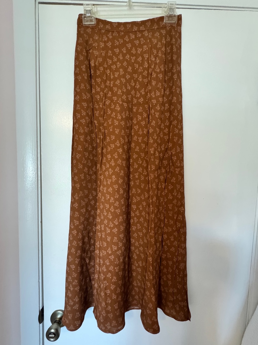 Auguste The Label, Brown Floral Maxi Skirt, S (waist 14. in.)